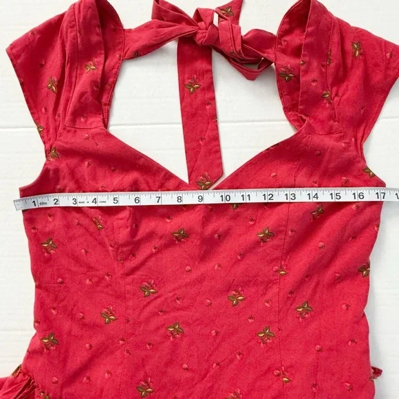Urban Outfitters Kimchi Blue Strawberry Red Romper - Picture 6 of 7